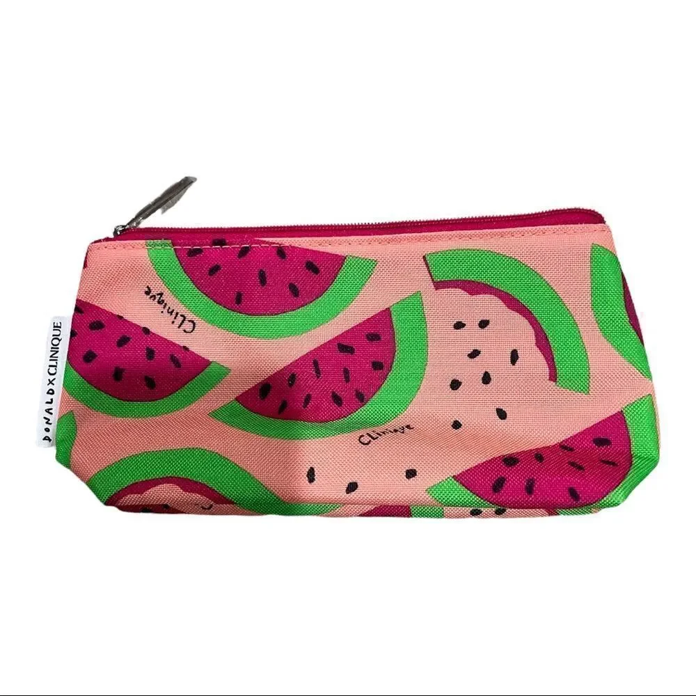 Clinique Three Medium Size Makeup Bags/Pouches  Zipper Closure